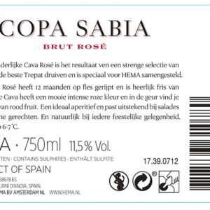 HEMA HEMA Copa Sabia Cava Brut Rosé 0.75L