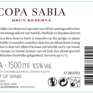 HEMA HEMA Cava Copa Sabia Brut Magnum 1.5L