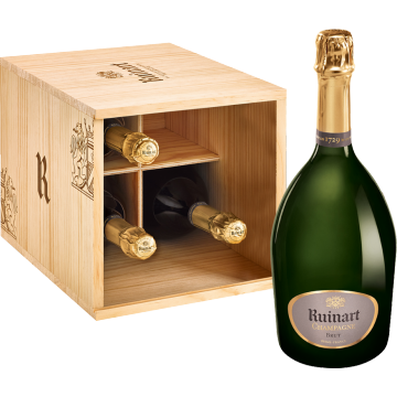 Caisse Champagne Ruinart - Cave R de Ruinart - Houten Kist