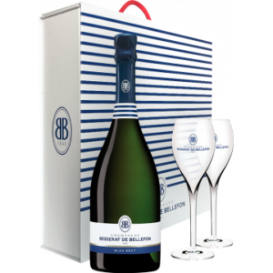 Champagne Besserat de Bellefon - Bleu Brut - Gift Set 2 Flûtes