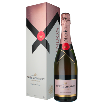 Champagne Moët & Chandon - Brut Impérial Rosé - en Geschenkverpakking