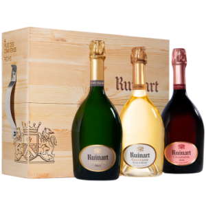 Champagne Ruinart - Cave Urbaine 3 Flessen - Blanc de Blancs - Rosé - Brut