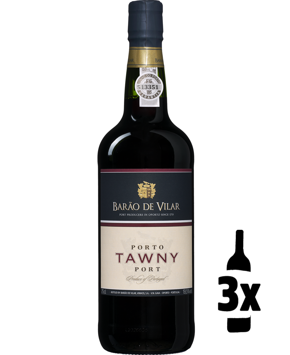 3 flessen Barão de Vilar Tawny Port Probeerpakket