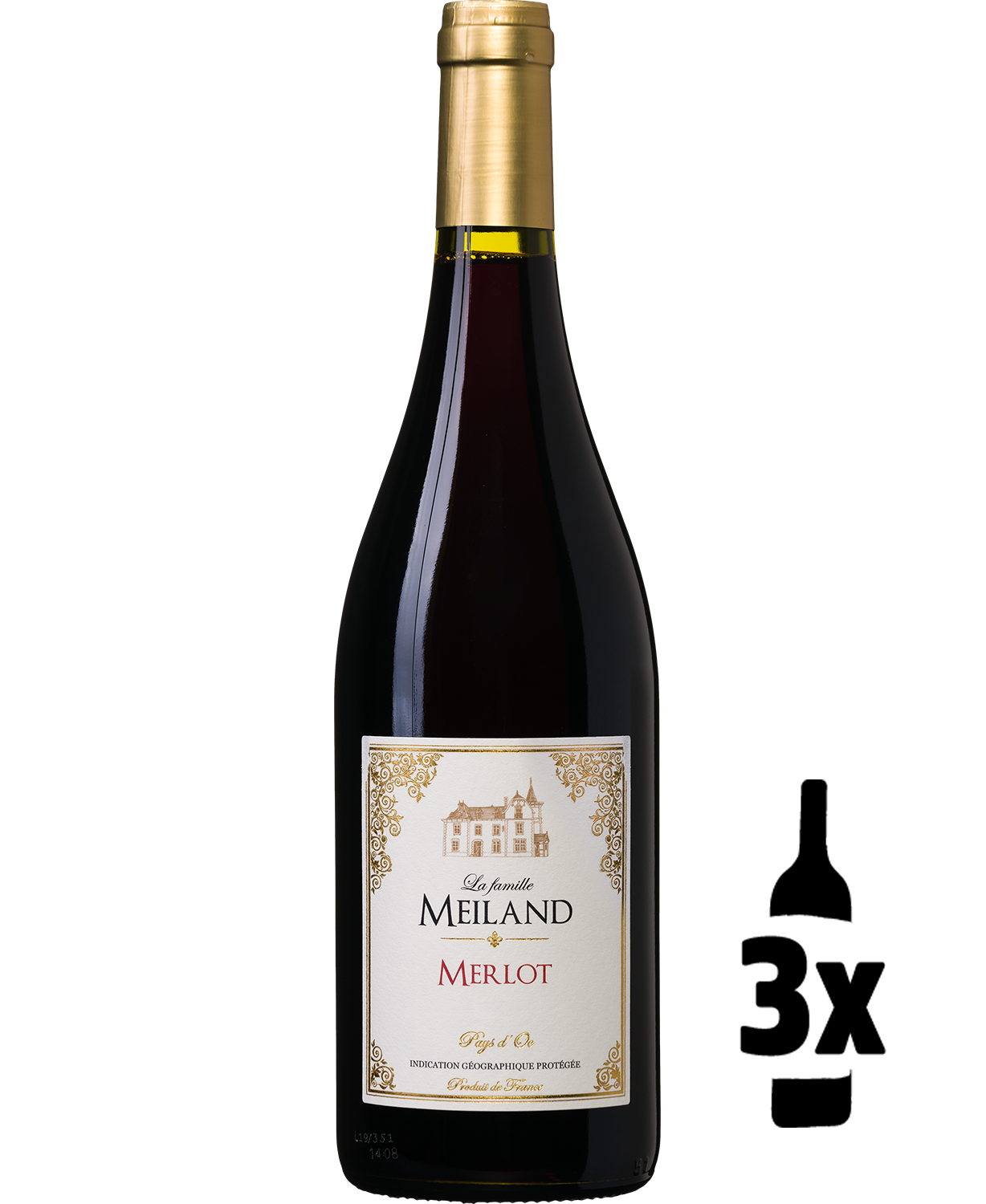 3 flessen La famille Meiland Merlot Probeerpakket