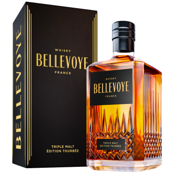 Franse Whisky - Bellevoye - Édition Noir Tourbée - Geschenkverpakking