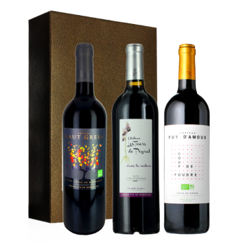 Gift Set 3 Flessen - Bordeaux 100% Biologische Wijn