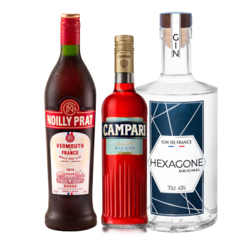 Pack Cocktail Negroni - Campari + Vermouth + Gin